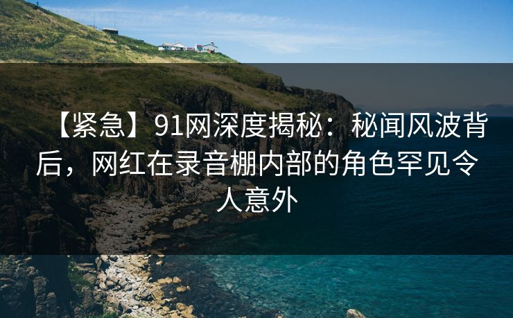 【紧急】91网深度揭秘:秘闻风波背后,网红在录音棚内部的角色罕见令人意外